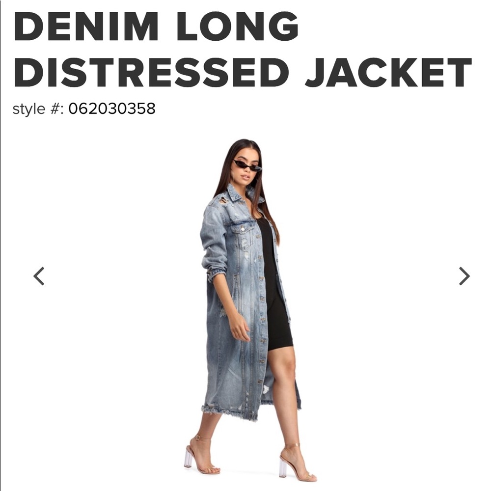 DENIM LONG DISTRESSED JACKET